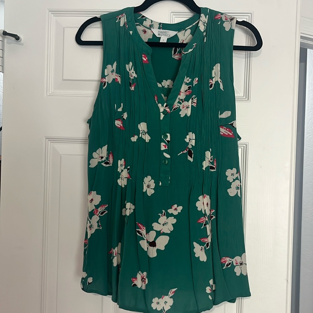 Floral Flowy Tank Top Blouse
